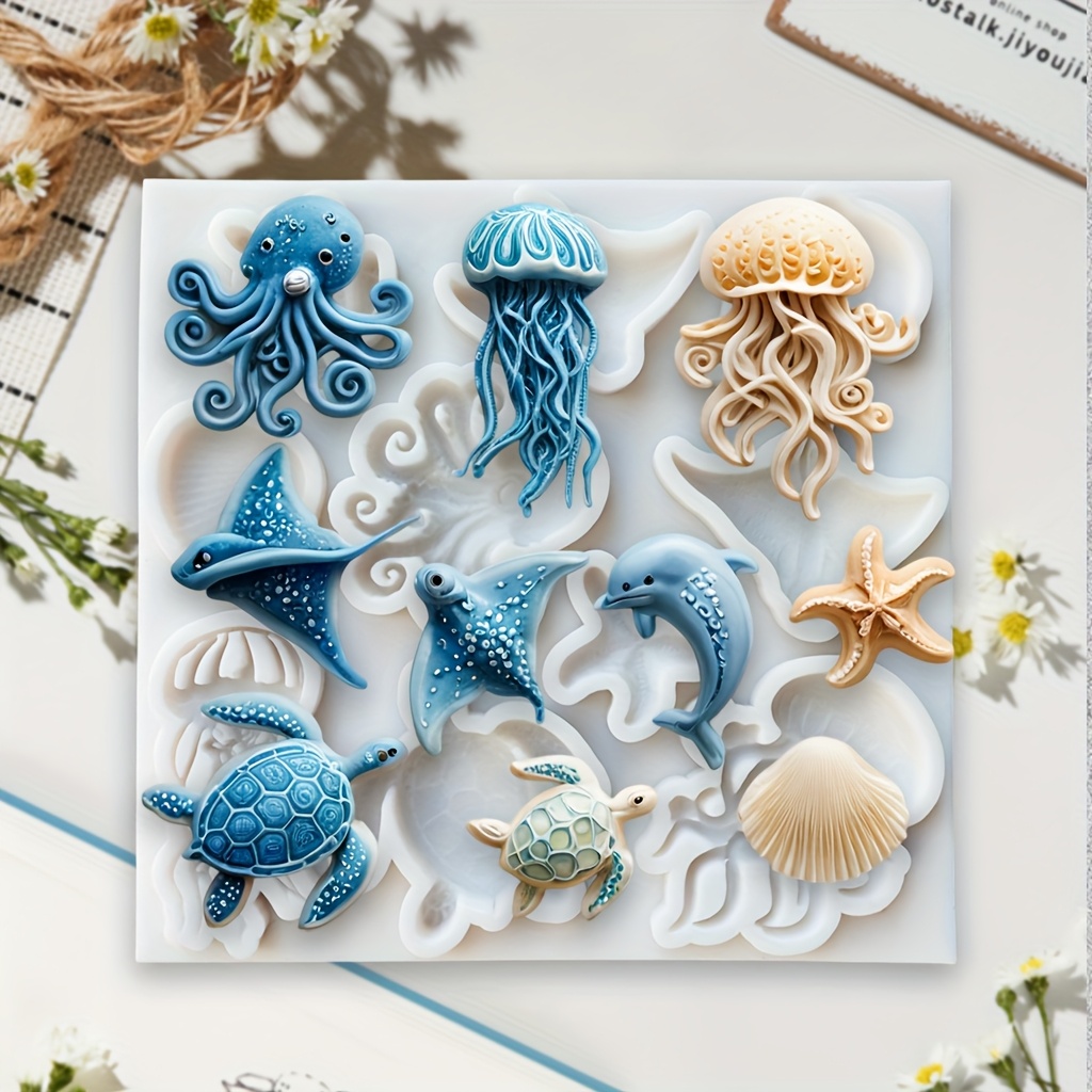 Sea Animal Silicone Mold Octop - đánh giá và giá Soap Making Kit For Beginners