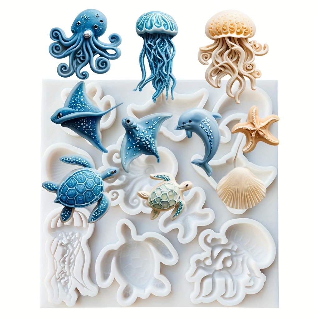 Sea Animal Silicone Mold Octop - đánh giá và giá Soap Making Kit For Beginners