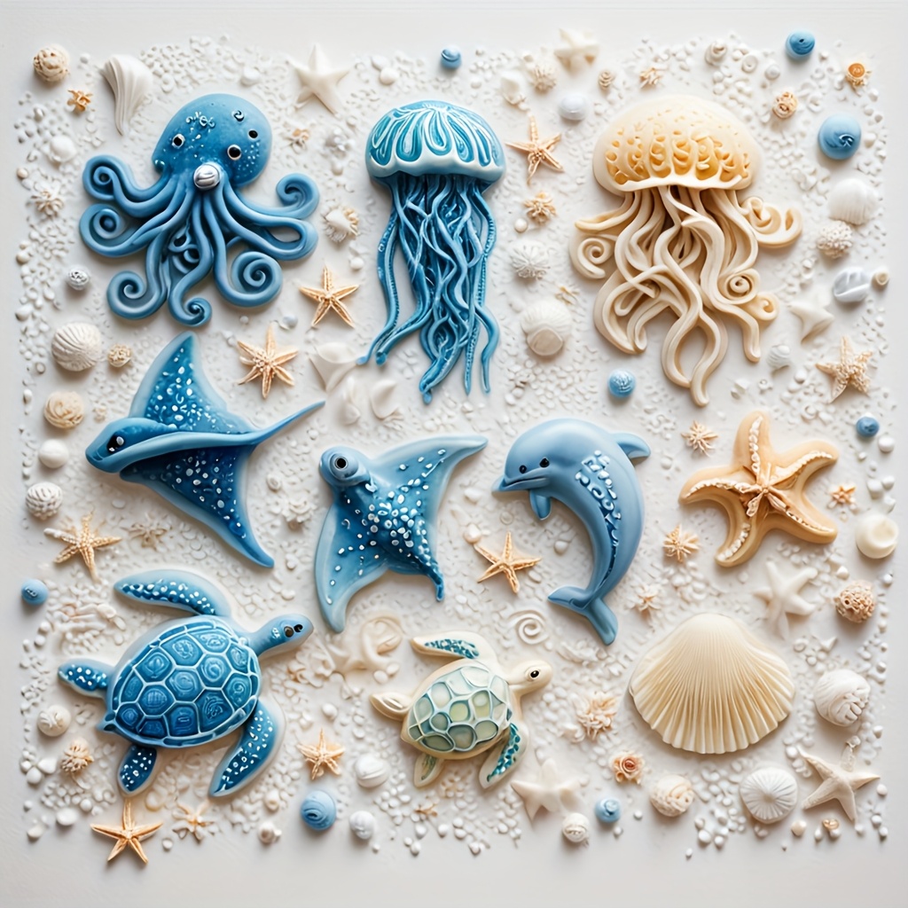 Sea Animal Silicone Mold Octop - đánh giá và giá Soap Making Kit For Beginners