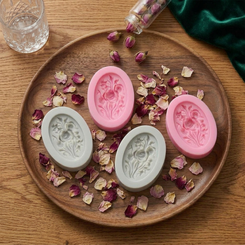 4 Silicone mold with flower sh - đánh giá và giá Soap Making Instructions